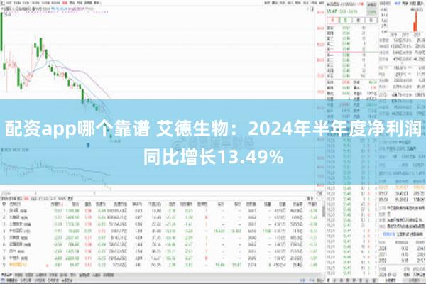 配资app哪个靠谱 艾德生物：2024年半年度净利润同比增长13.49%