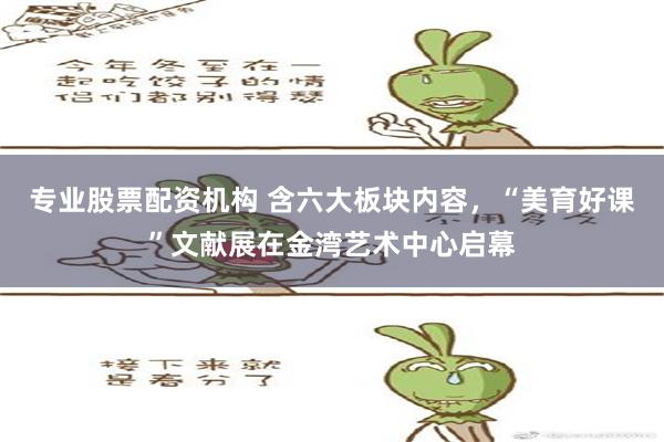 专业股票配资机构 含六大板块内容，“美育好课”文献展在金湾艺术中心启幕