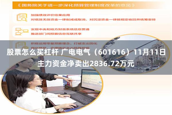 股票怎么买杠杆 广电电气（601616）11月11日主力资金净卖出2836.72万元