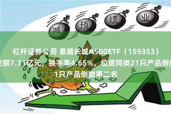 杠杆证券公司 景顺长城A500ETF（159353）今日成交额7.31亿元，换手率4.65%，位居同类21只产品倒数第二名